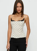 Renascimento Corset Renda Topo Branco Polca Ponto
