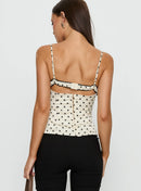 Renascimento Corset Renda Topo Branco Polca Ponto
