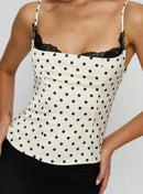 Renascimento Corset Renda Topo Branco Polca Ponto