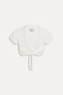 x Paige Lorenze Eternity Guitar Blusa de Gravata Frontal