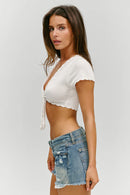 x Paige Lorenze Eternity Guitar Blusa de Gravata Frontal