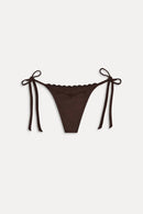 Calça de biquíni com cordas de camurça Mackenzie