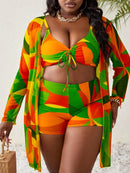 Conjunto De Biquíni Plus Size 3 Peças Marina